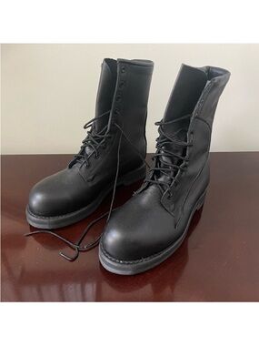Men's Black Lace-Up Tactical Combat Boots